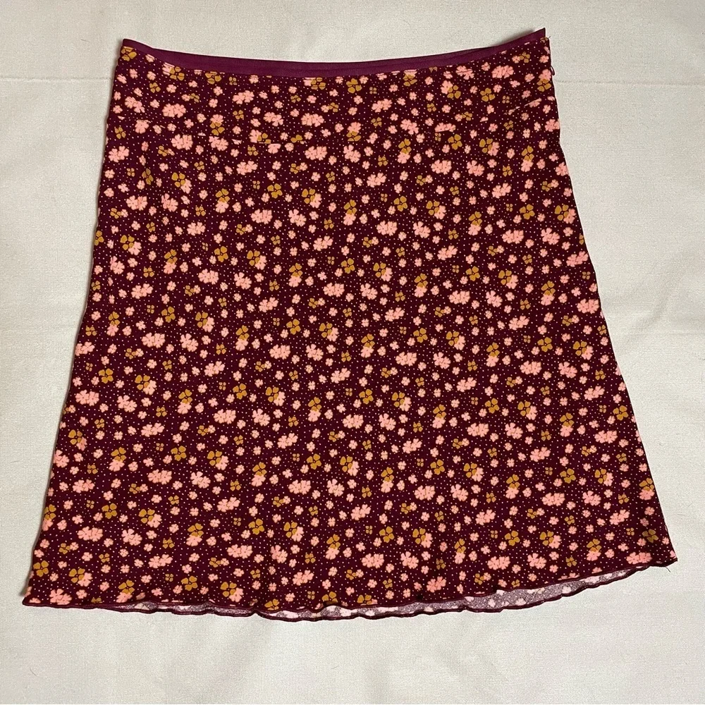 New Free People IRL Mini Plum Floral Skirt Size 2
